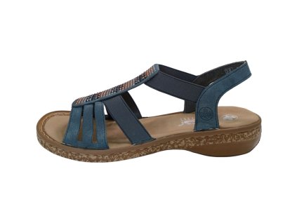 RIEKER dámské sandály 628G7-14 modré