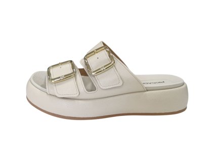 PICADILLY dámské pantofle 459002-21 krémové