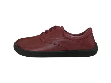 BEBARE London kožené barefoot boty 783 bordó