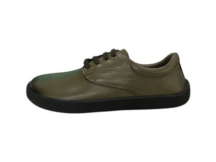 BEBARE London kožené barefoot boty 781 zelené