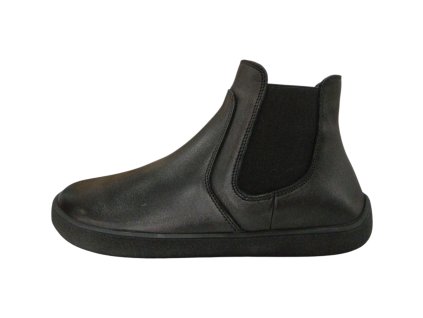 BEBARE Hamburg kožené barefoot kotníkové boty F760 černé
