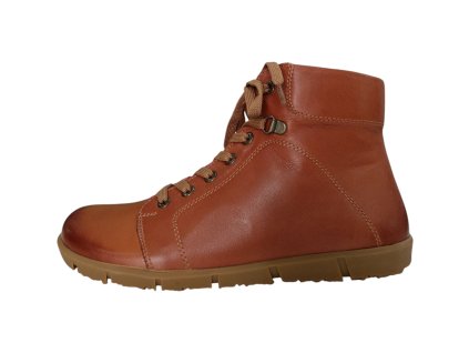 BEBARE Dublin kožené barefoot kotníkové boty F769 hnědé
