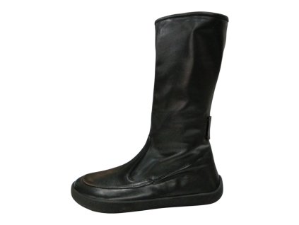 BEBARE Villach kožené barefoot polokozačky F784 černé