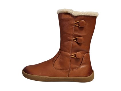 beBare dámské barefoot kozačky TAMPERE 26028 hnědé 2