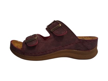 MEDI LINE dámské pantofle 4617 S001 bordové
