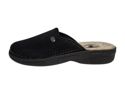 MEDI LINE dámské pantofle 414 P.C.Bordato point černé (Velikost 37)