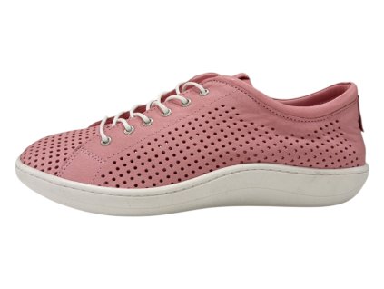 BEBARE kožené polobotky 1615-1 růžové perforované