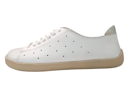 BEBARE Trento 26053 bílé kožené barefoot boty