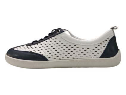 BEBARE Kavala kožené barefoot boty 26064 bílo - modré