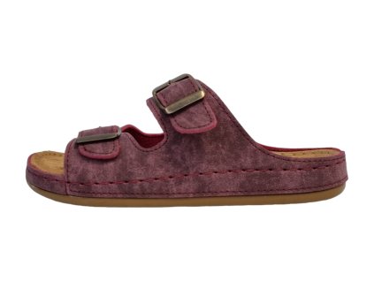 MEDI LINE dámské pantofle S182.002 bordové