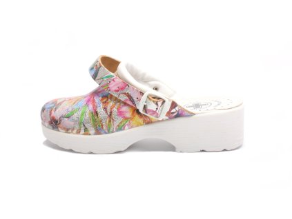 MEDI LINE dámské zdravotní pantofle 615 C Amaranta bílá