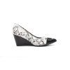 Piccadilly dámské lodičky 743004-1 bílé/černé hadí