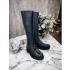 Dámské tmavě modré kozačky WILD 077-44603N V+J