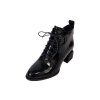 Ladies dámská kotníková obuv AZL2430 černá lakovaná