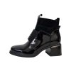 Ladies dámská kotníková obuv AZL2435 černá lakovaná