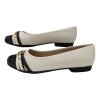 PICCADILLY dámské baleríny 250233-4 krémové s černou špičkou