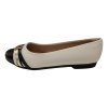 PICCADILLY dámské baleríny 250233-4 krémové s černou špičkou