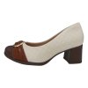 PICCADILLY dámské lodičky 654064-1 krémovo - hnědé