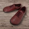 BEBARE London kožené barefoot boty 783 bordó