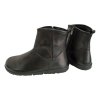 BEBARE kožené barefoot kotníkové boty F772 černé