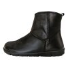 BEBARE kožené barefoot kotníkové boty F772 černé