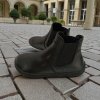 BEBARE Hamburg kožené barefoot kotníkové boty F760 černé