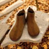 BEBARE Milan kožené barefoot kotníkové boty F779 hnědé