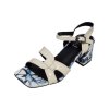 Ladies dámské kožené sandály MLE-718 bílé