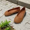 BEBARE Volos kožené barefoot baleríny 14509 hnědé