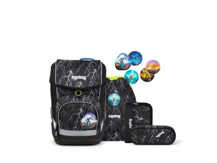 ERGOBAG skolska taska cubo set reflectbearglow