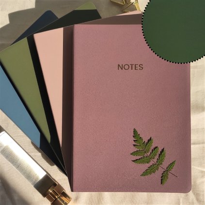 NOTES green smaragdova zelena obychey notes diar