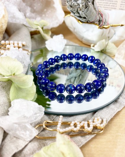 Luxusní náramek z polodrahokamu lapis lazuli AAA kvalita