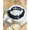 Náramek pro páry srdíčka s lapis lazuli a praskaný křišťál