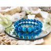 Luxusní náramek z minerálu modrý apatit 10mm AAA kvalita