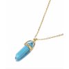 Náhrdelník s kamenem modrý tyrkys na řetízku