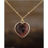 Jemný náhrdelník s rodochrozitovým srdíčkem