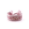 Tkaný náramek Love růžový