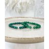 Párové náramky matné malachit a aventurín
