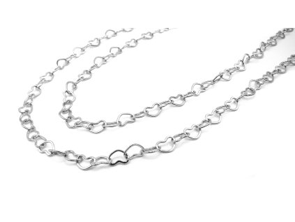 jemný řetízek srdce srdíčka z chirurgické oceli chirurgická ocel