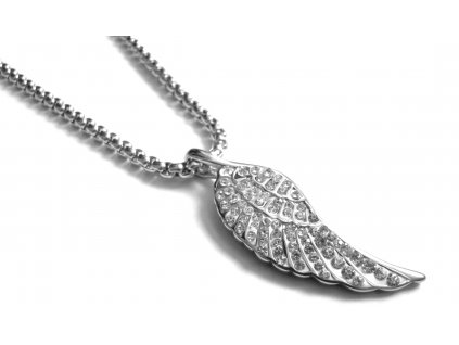 řetízek a přívěsek - chirurgická ocel - andělské křídlo
