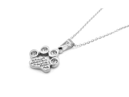 řetízek přívěsek psí tlapka z chirurgické oceli tlapka chirurgická ocel