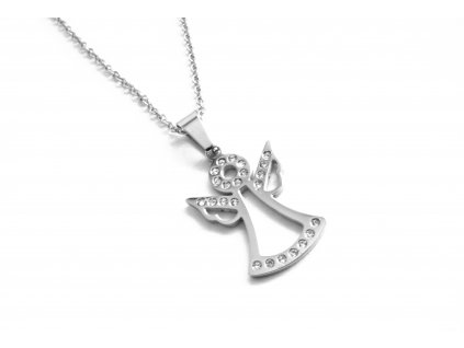 řetízek, náhrdelník - chirurgická ocel - anděl