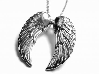 řetízek s přívěskem - chirurgická ocel - andělská křídla