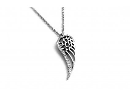 řetízek, náhrdelník - chirurgická ocel - andělské křídlo