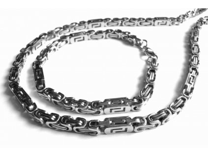 souprava - řetízek (náhrdelník) a náramek - chirurgická ocel