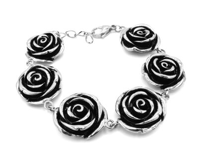 náramek - chirurgická ocel - dámský - růže
