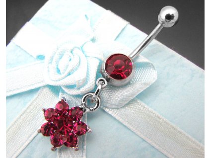 piercing - kytička - růžová