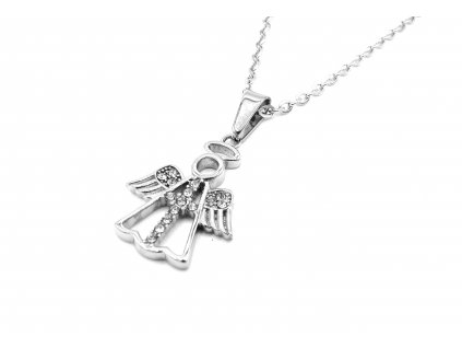řetízek a přívěsek náhrdelník anděl z chirurgické oceli