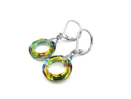 náušnice swarovski srdce z chirurgické oceli swarovski srdce náušnice modré chirurgická ocel