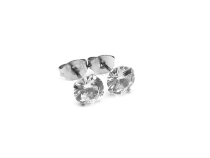 dámské pánské náušnice bílé modré z chirurgické oceli náušnice pecky chirurgická ocel